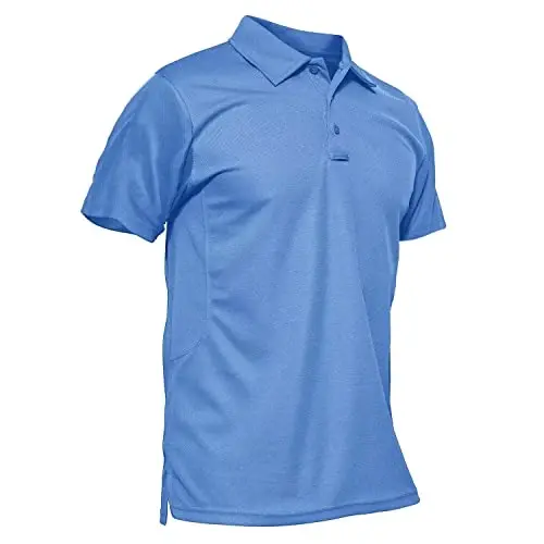 MAGCOMSEN erkaklar polo ko'ylagi Tez quriydigan, ish faoliyatini yaxshilaydigan qisqa yengli taktik ko'ylaklar Pique Jersey golf ko'ylagi - 1