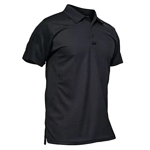 MAGCOMSEN erkaklar polo ko'ylagi Tez quriydigan, ish faoliyatini yaxshilovchi qisqa yengli taktik ko'ylaklar Pique Jersey Golf ko'ylagi 