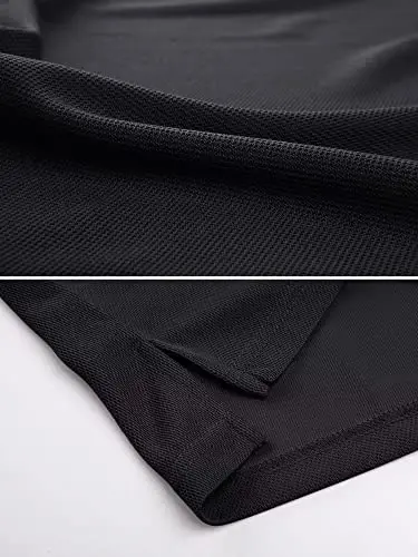 MAGCOMSEN erkaklar polo ko'ylagi Tez quriydigan, ish faoliyatini yaxshilovchi qisqa yengli taktik ko'ylaklar Pique Jersey Golf ko'ylagi - 4