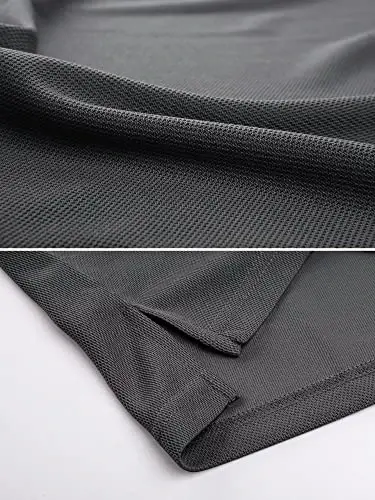 MAGCOMSEN Erkaklar Polo Ko'ylagi Tez Quriydigan Ishlash Qisqa Qisma Taktik Ko'ylaklar Pique Jersi Golf Ko'ylagi - 4
