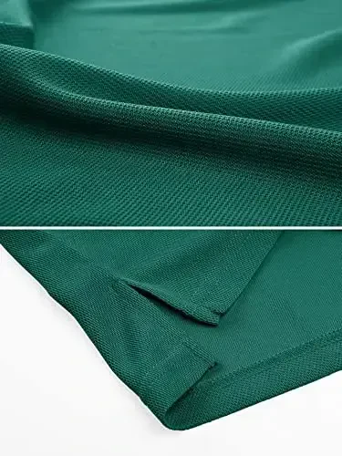 MAGCOMSEN erkaklar polo ko'ylagi tez quriydigan ishlash qisqa yengli taktik ko'ylaklar Pique Jersey golf ko'ylagi - 4