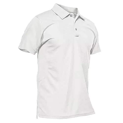 MAGCOMSEN erkaklar polo ko'ylagi tez quriydigan ishlash qisqa yengli taktik ko'ylaklar Pique Jersey golf ko'ylagi 