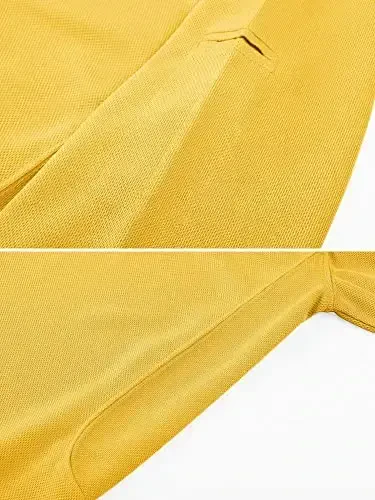 MAGCOMSEN Erkaklar Polo Ko'ylagi Tez Quriydigan Ishlash Qisqa Yengli Taktik Ko'ylaklar Pique Jersey Golf Ko'ylak - 3