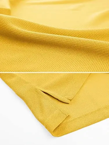 MAGCOMSEN Erkaklar Polo Ko'ylagi Tez Quriydigan Ishlash Qisqa Yengli Taktik Ko'ylaklar Pique Jersey Golf Ko'ylak - 4