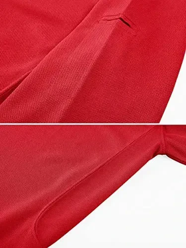 MAGCOMSEN Erkaklar polo ko'ylagi Tez quriydigan Performance Qisqa qisma Taktik ko'ylaklar Pique Jersey Golf ko'ylagi - 3