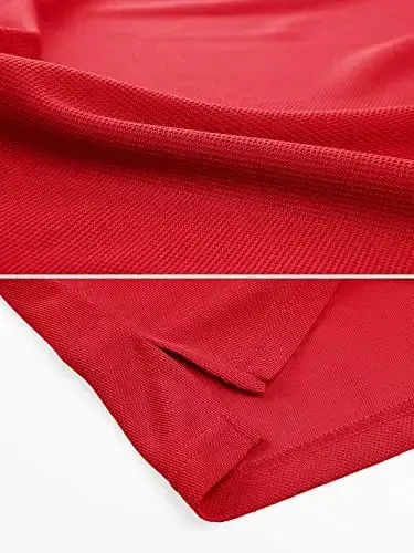 MAGCOMSEN Erkaklar polo ko'ylagi Tez quriydigan Performance Qisqa qisma Taktik ko'ylaklar Pique Jersey Golf ko'ylagi - 4