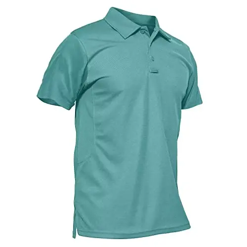 MAGCOMSEN erkaklar polo ko'ylagi Tez quriydigan Performance qisqa yengli taktik ko'ylaklar Pique Jersey Golf ko'ylagi 