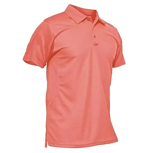 MAGCOMSEN erkaklar polo ko'ylagi Tez quriydigan Performance qisqa yengli taktik ko'ylaklar Pique Jersey Golf ko'ylagi - 1