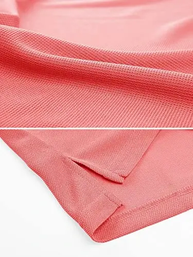 MAGCOMSEN erkaklar polo ko'ylagi Tez quriydigan Performance qisqa yengli taktik ko'ylaklar Pique Jersey Golf ko'ylagi - 4