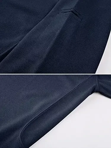 MAGCOMSEN erkaklar polo ko'ylagi Tez quriydigan Performance qisqa yengli taktik ko'ylaklar Pique Jersey Golf ko'ylagi - 3