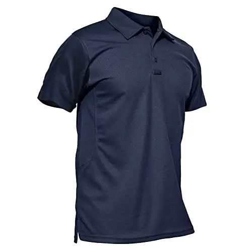 MAGCOMSEN erkaklar polo ko'ylagi Tez quriydigan Performance qisqa yengli taktik ko'ylaklar Pique Jersey Golf ko'ylagi - 1