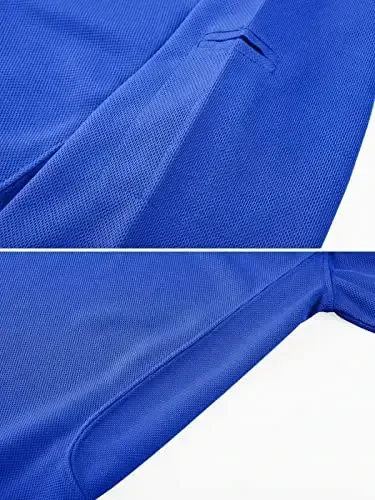 MAGCOMSEN erkaklar polo ko'ylagi Tez quriydigan Performance qisqa yengli taktik ko'ylaklar Pique Jersey Golf ko'ylagi - 3