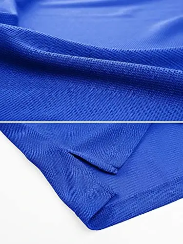 MAGCOMSEN erkaklar polo ko'ylagi Tez quriydigan Performance qisqa yengli taktik ko'ylaklar Pique Jersey Golf ko'ylagi - 4