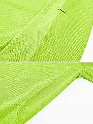 MAGCOMSEN erkaklar polo ko'ylagi Tez quriydigan Performance qisqa yengli taktik ko'ylaklar Pique Jersey Golf ko'ylagi - 3