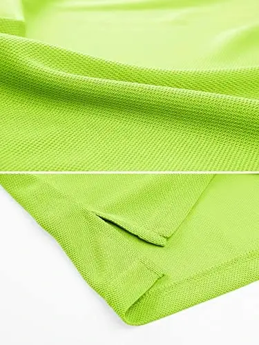 MAGCOMSEN erkaklar polo ko'ylagi Tez quriydigan Performance qisqa yengli taktik ko'ylaklar Pique Jersey Golf ko'ylagi - 4