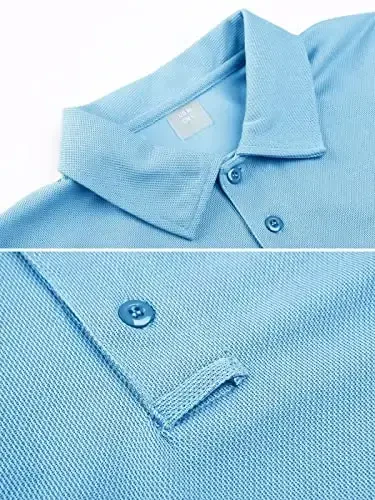 MAGCOMSEN erkaklar polo ko'ylagi Tez quriydigan Performance qisqa yengli taktik ko'ylaklar Pique Jersey Golf ko'ylagi - MAGCOMSEN (1)