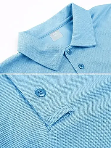 MAGCOMSEN erkaklar polo ko'ylagi Tez quriydigan Performance qisqa yengli taktik ko'ylaklar Pique Jersey Golf ko'ylagi - 2