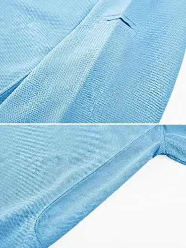 MAGCOMSEN erkaklar polo ko'ylagi Tez quriydigan Performance qisqa yengli taktik ko'ylaklar Pique Jersey Golf ko'ylagi - 3