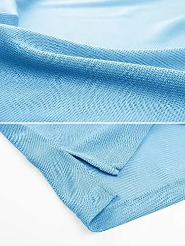 MAGCOMSEN erkaklar polo ko'ylagi Tez quriydigan Performance qisqa yengli taktik ko'ylaklar Pique Jersey Golf ko'ylagi - 4