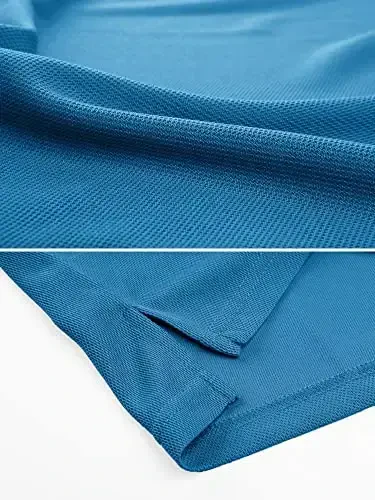 MAGCOMSEN erkaklar polo ko'ylagi tez quriydigan qisqa yengli taktik ko'ylaklar Pique Jersey golf ko'ylagi - 4