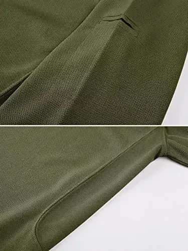 MAGCOMSEN Erkaklar Polo Ko'ylagi Tez Quriydigan Yengil Qisqa Qisma Taktik Ko'ylaklar Pique Jersi Golf Ko'ylagi - 3