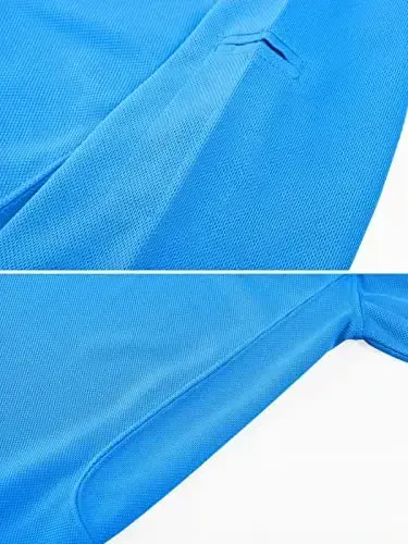 MAGCOMSEN Erkaklar Polo Ko'ylak Tez Quriydigan Ishlash Qisqa Qisma Taktik Ko'ylaklar Pike Jersey Golf Ko'ylak - 3