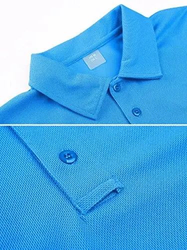 MAGCOMSEN Erkaklar Polo Ko'ylak Tez Quriydigan Ishlash Qisqa Qisma Taktik Ko'ylaklar Pike Jersey Golf Ko'ylak - 2