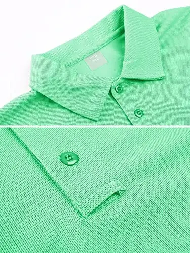 MAGCOMSEN Erkaklar Polosi Tez Quriydigan Ishlash Qisqa Yengli Taktik Ko'ylaklar Pique Jersey Golf Ko'ylak - MAGCOMSEN (1)