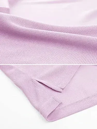 MAGCOMSEN erkaklar polosi tez quriydigan, qisqa yengli taktik ko'ylaklar Pique Jersey golf ko'ylagi - 4