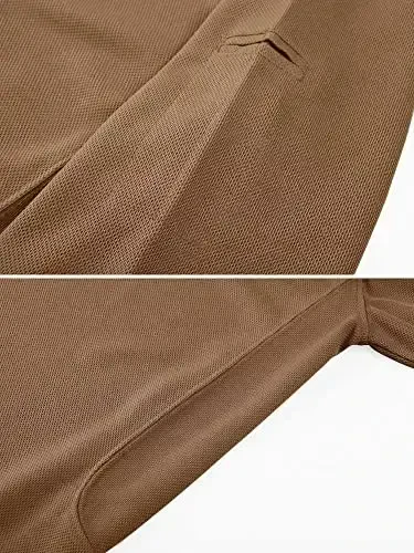 MAGCOMSEN erkaklar polosi tez quriydigan qisqa yengli taktik ko'ylaklar Pique Jersey Golf ko'ylagi - 3