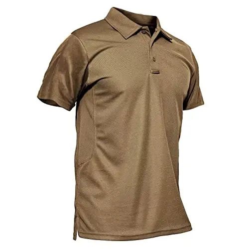 MAGCOMSEN erkaklar polosi tez quriydigan qisqa yengli taktik ko'ylaklar Pique Jersey Golf ko'ylagi - 1