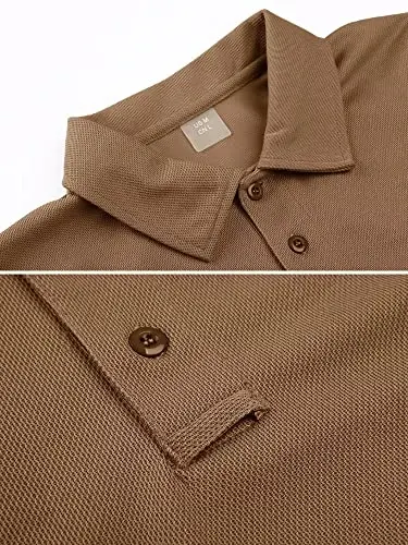 MAGCOMSEN erkaklar polosi tez quriydigan qisqa yengli taktik ko'ylaklar Pique Jersey Golf ko'ylagi - MAGCOMSEN (1)