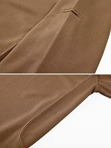MAGCOMSEN erkaklar polosi tez quriydigan qisqa yengli taktik ko'ylaklar Pique Jersey Golf ko'ylagi - 3