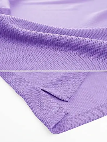 MAGCOMSEN erkaklar polosi tez quriydigan, qisqa yengli taktik ko'ylaklar Pique Jersey Golf ko'ylak - 4