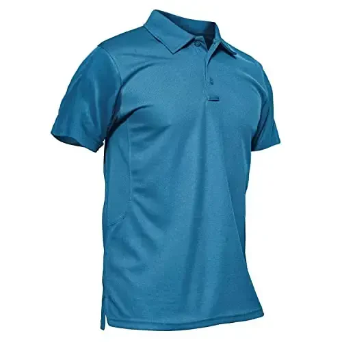MAGCOMSEN Men's Polo Shirt Quick Dry Performance Short Sleeve Tactical Shirts Pique Jersey Golf Shirt 