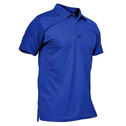 MAGCOMSEN Men's Polo Shirt Quick Dry Performance Short Sleeve Tactical Shirts Pique Jersey Golf Shirt 
