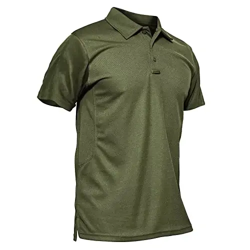MAGCOMSEN Men's Polo Shirt Quick Dry Performance Short Sleeve Tactical Shirts Pique Jersey Golf Shirt - 1
