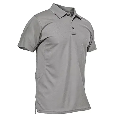 MAGCOMSEN Men's Polo Shirt Quick Dry Performance Short Sleeve Tactical Shirts Pique Jersey Golf Shirt - 1