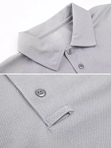 MAGCOMSEN Men's Polo Shirt Quick Dry Performance Short Sleeve Tactical Shirts Pique Jersey Golf Shirt - 2