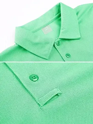 MAGCOMSEN Men's Polo Shirt Quick Dry Performance Short Sleeve Tactical Shirts Pique Jersey Golf Shirt - 2