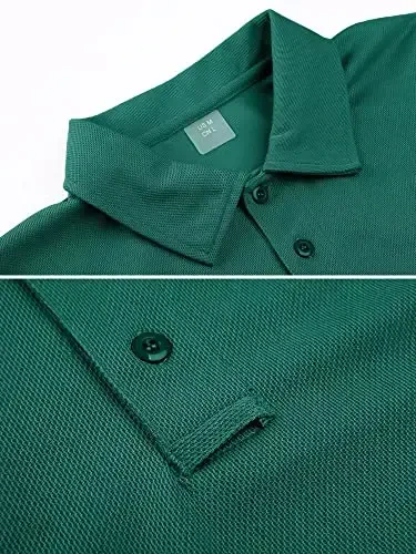 MAGCOMSEN Men's Polo Shirt Quick Dry Performance Short Sleeve Tactical Shirts Pique Jersey Golf Shirt - MAGCOMSEN (1)