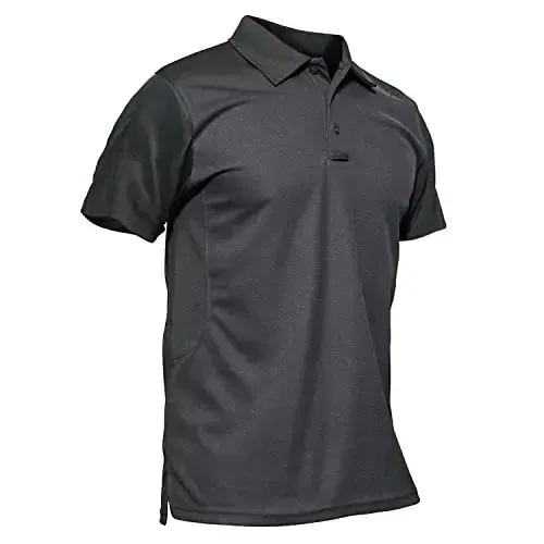 MAGCOMSEN Men's Polo Shirt Quick Dry Performance Short Sleeve Tactical Shirts Pique Jersey Golf Shirt - MAGCOMSEN