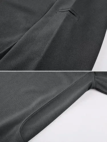 MAGCOMSEN Men's Polo Shirt Quick Dry Performance Short Sleeve Tactical Shirts Pique Jersey Golf Shirt - 3