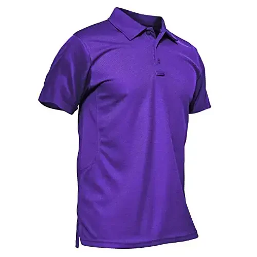 MAGCOMSEN Men's Polo Shirt Quick Dry Performance Short Sleeve Tactical Shirts Pique Jersey Golf Shirt - MAGCOMSEN