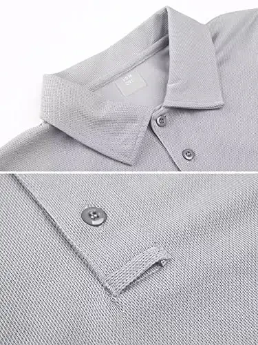 MAGCOMSEN Men's Polo Shirt Quick Dry Performance Short Sleeve Tactical Shirts Pique Jersey Golf Shirt - MAGCOMSEN (1)