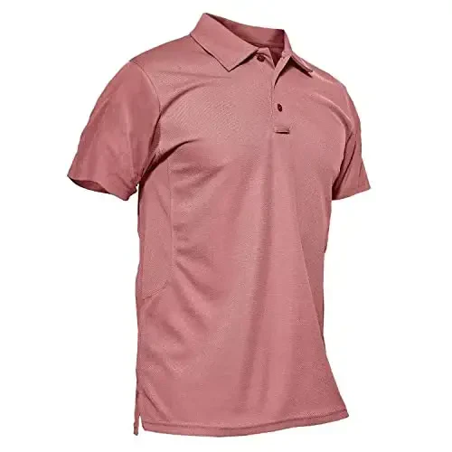 MAGCOMSEN Men's Polo Shirt Quick Dry Performance Short Sleeve Tactical Shirts Pique Jersey Golf Shirt 