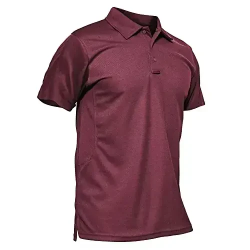 MAGCOMSEN Men's Polo Shirt Quick Dry Performance Short Sleeve Tactical Shirts Pique Jersey Golf Shirt - MAGCOMSEN