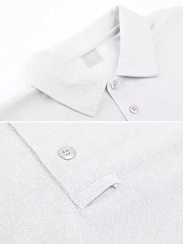 MAGCOMSEN Men's Polo Shirt Quick Dry Performance Short Sleeve Tactical Shirts Pique Jersey Golf Shirt - 2