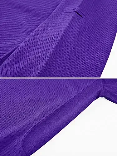 MAGCOMSEN Мужская рубашка-поло Быстросохнущая производительная тактическая рубашка с коротким рукавом Пике Джерси Рубашка для гольфа - 3