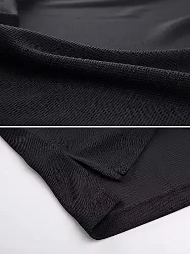 MAGCOMSEN Мужская рубашка поло Быстросохнущая производительная тактическая рубашка с коротким рукавом Трикотажная рубашка-поло для гольфа - 4